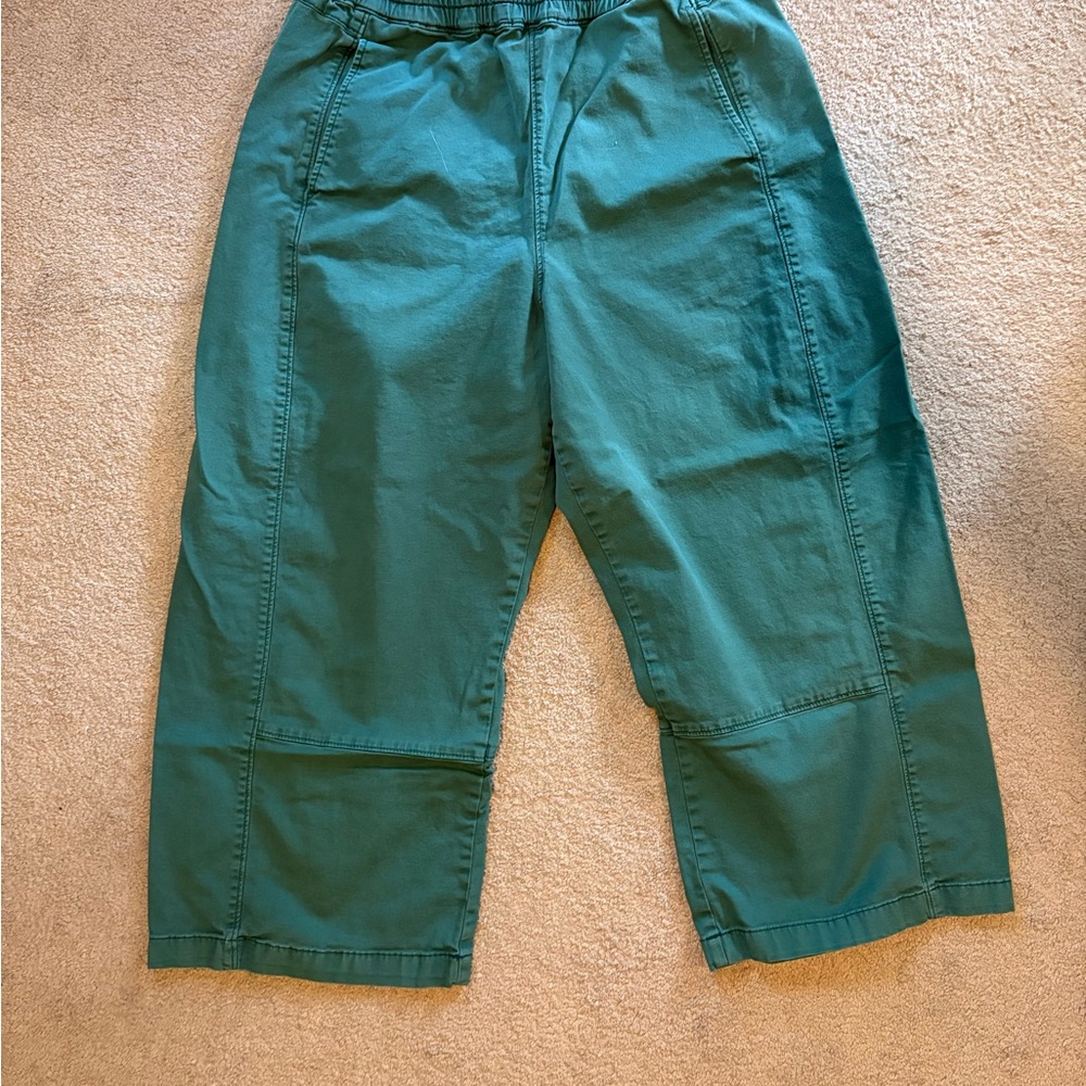 Pilcro Green Wide-Leg Pants
